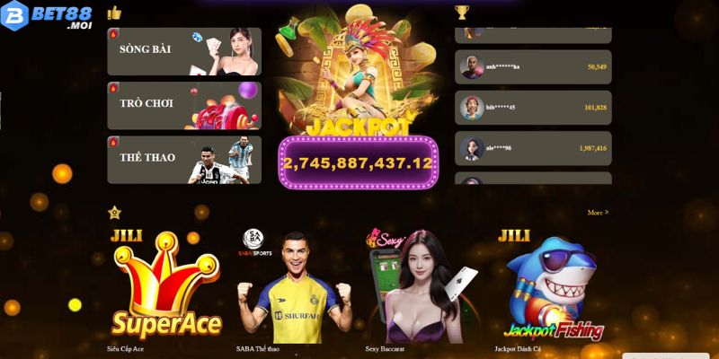 Siêu sảnh game gây bão tại Bet88